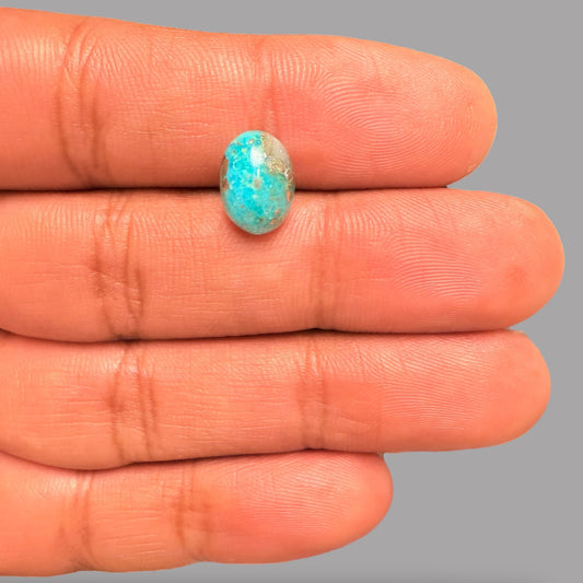 Firoza Hakik Stone 3.42 Carats 11 x 7.9 x 5.3 mm in Oval