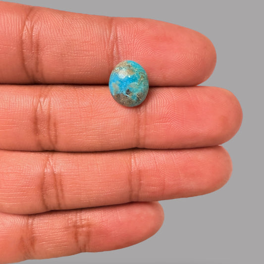 Firoza Patthar 3.58 Carats 11 x 9.5 x 4.7 mm in Oval