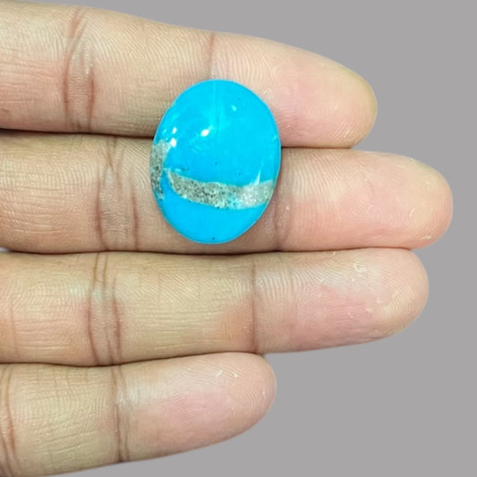 Firoza Ratan 22.53 Carats 25.2 x 19.8 x 6.5 mm in Oval