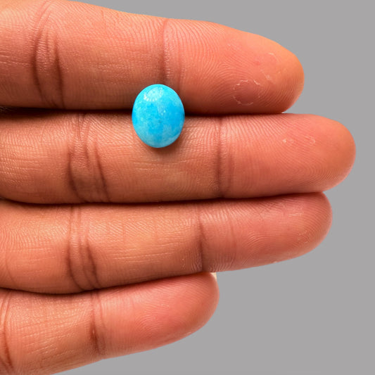 Firoza Stone 3.08 Carats 11 x 9.3 x 4.2 mm in Oval