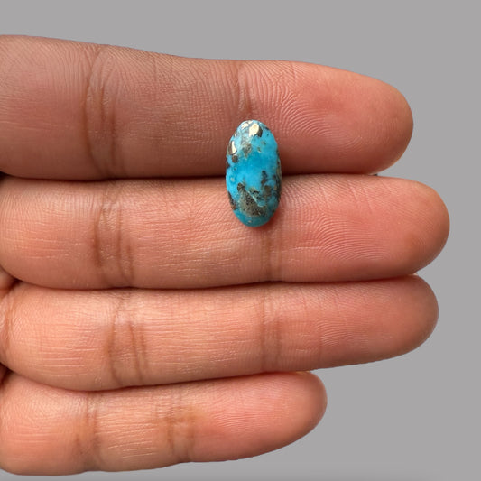 Firoza Stone 3.66 Carats 14.9 x 7.7 x 3.5 mm in Oval