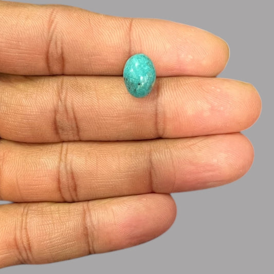 Firoza Stone 3.76 Carats 11.8 x 8.6 x 5.5 mm in Oval