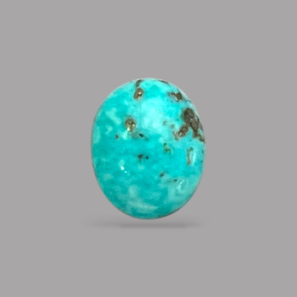 Firoza Stone 4.56 Carats 12 x 9.8 x 5 mm in Oval