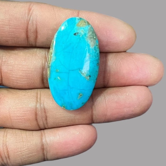 Firoza Stone 62.72 Carats 40.41 x 22.20 x 10.1 mm in Oval