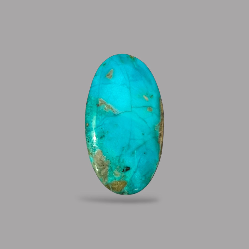 Firoza Stone 62.72 Carats 40.41 x 22.20 x 10.1 mm in Oval