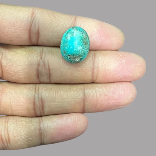 Firoza Stone Online Buy 12.19 Carats 18 x 14.2 x 8.2 mm in Oval