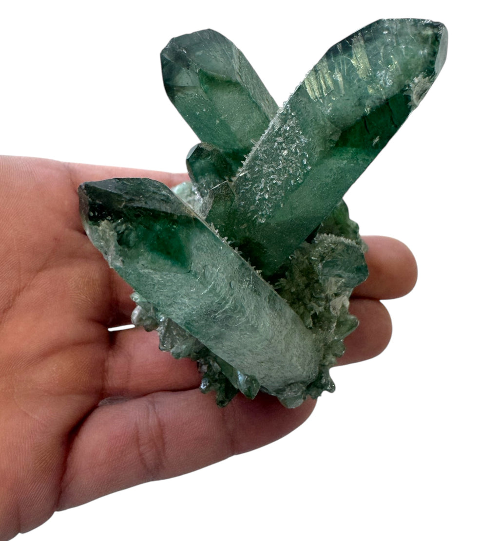 Natural Cactus Quartz Rock Crystal Tower Shape (Phantom Quartz)