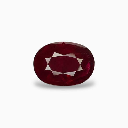 GRS Cerified Ruby Gemstone Oval 6.05 Carats Mozambique