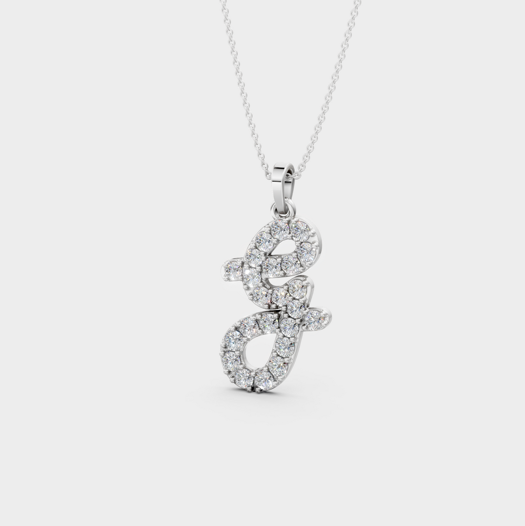 G Necklace Silver – Grace’s Sparkling Pendant