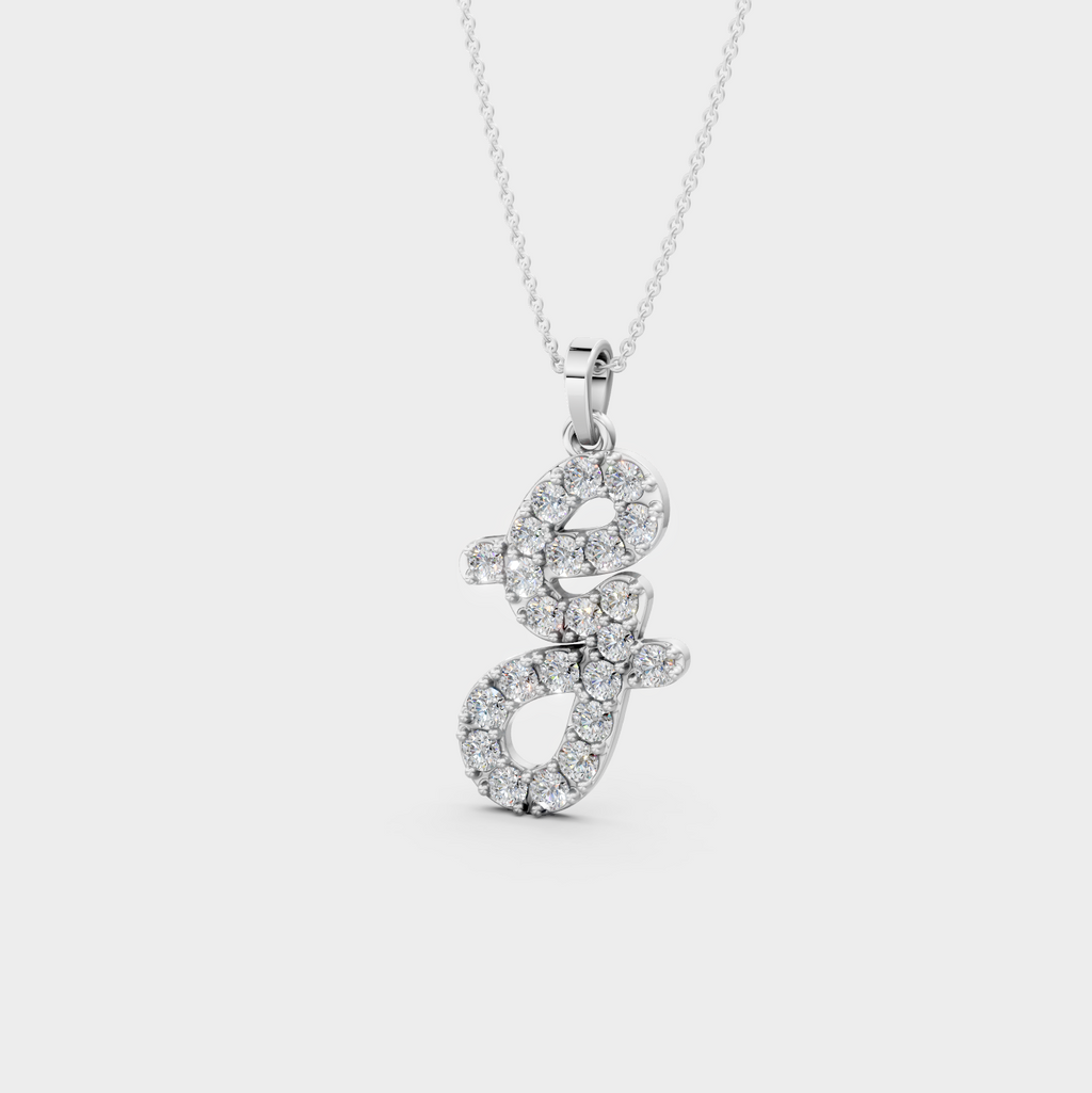 G Necklace Silver – Grace’s Sparkling Pendant