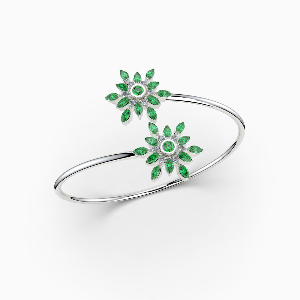 Garnet Tsavorite Bangle - Georgia