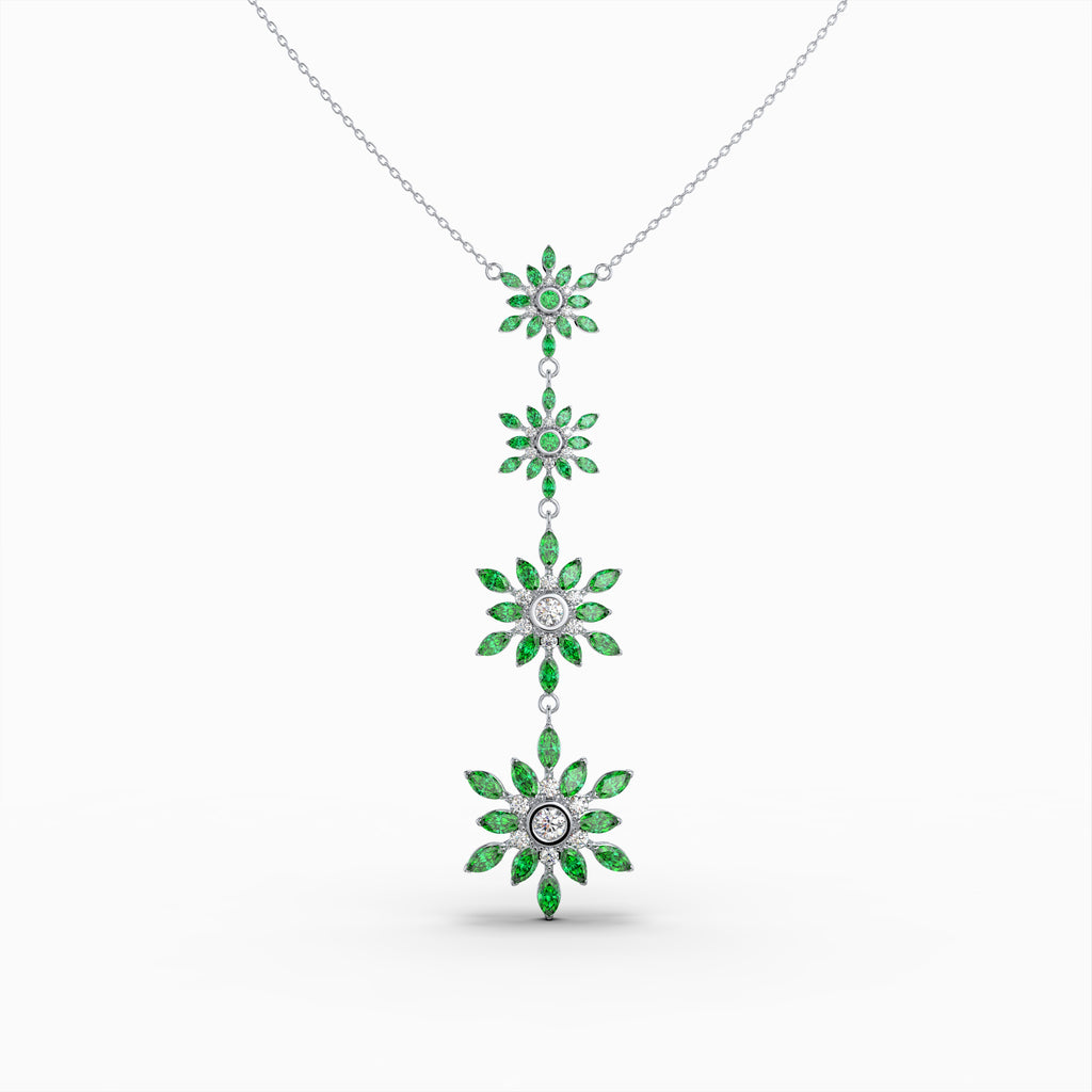 Garnet Tsavorite Necklace - Oaklynn