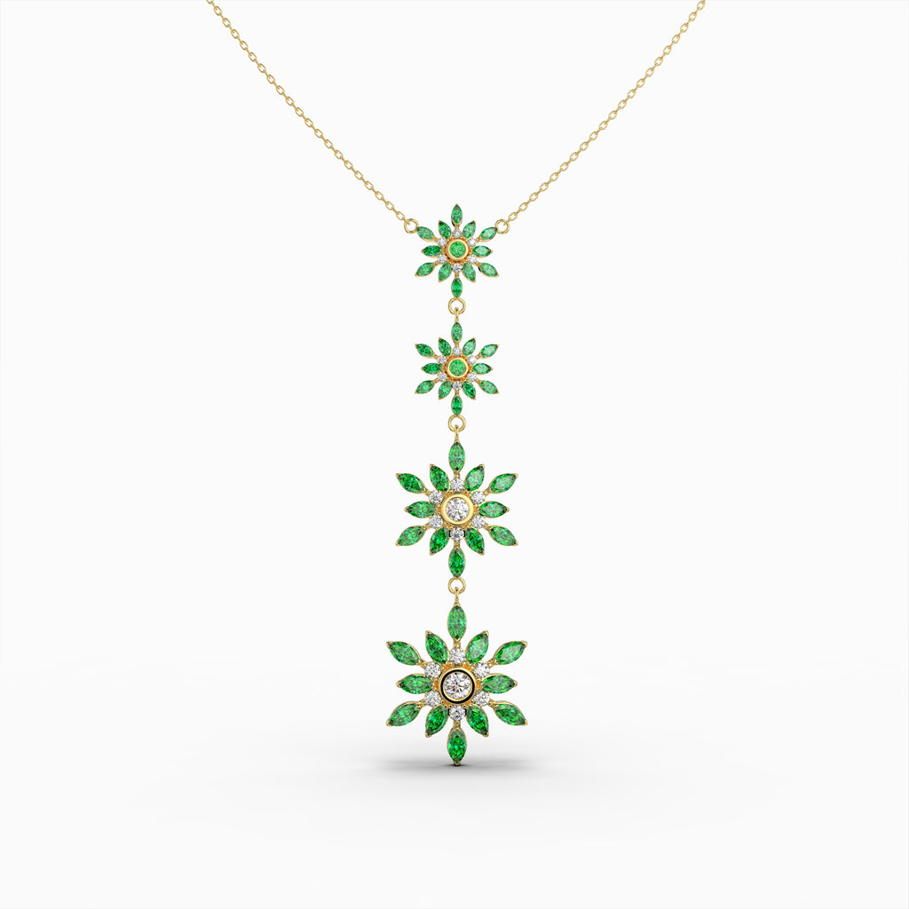 Garnet Tsavorite Necklace - Oaklynn