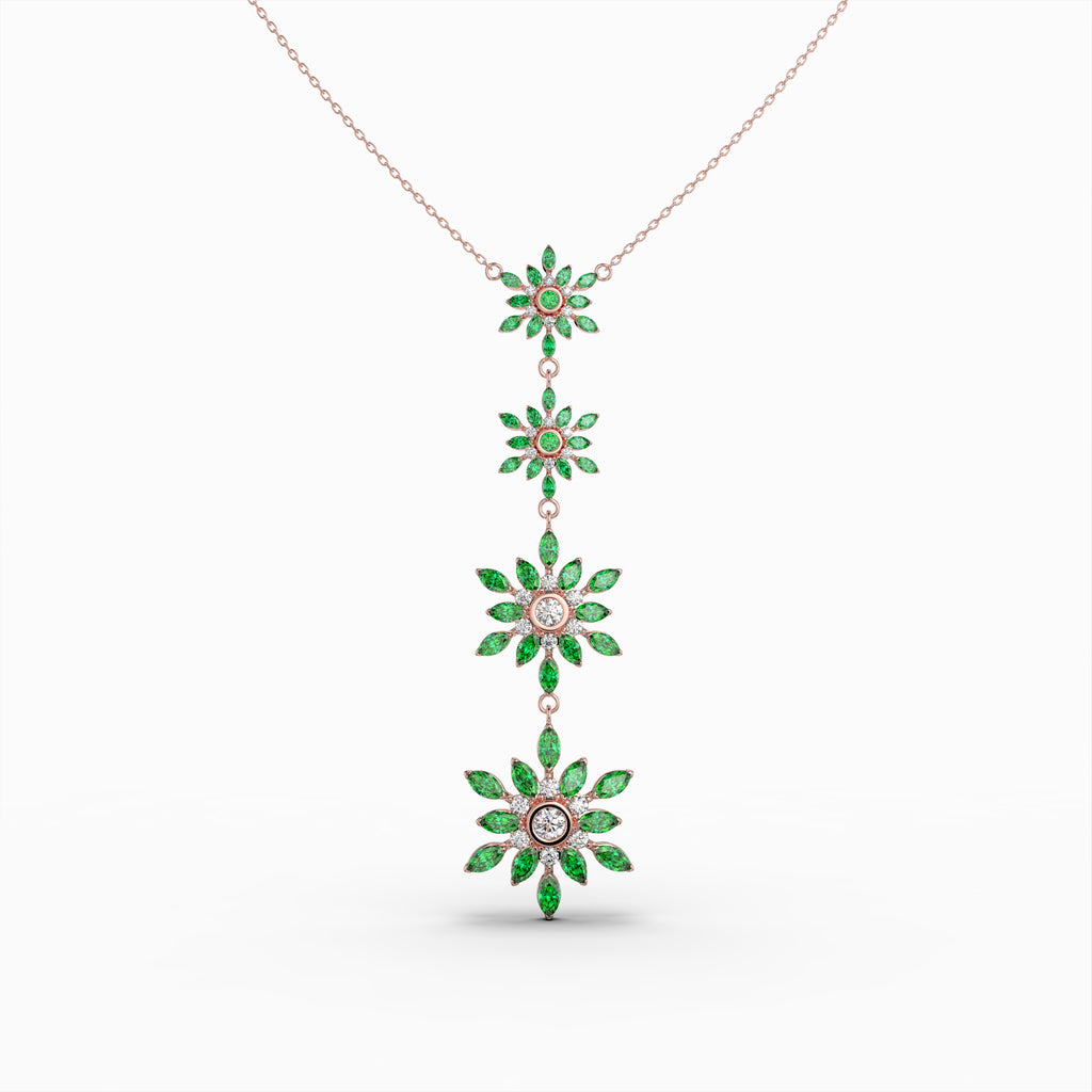 Garnet Tsavorite Necklace - Oaklynn