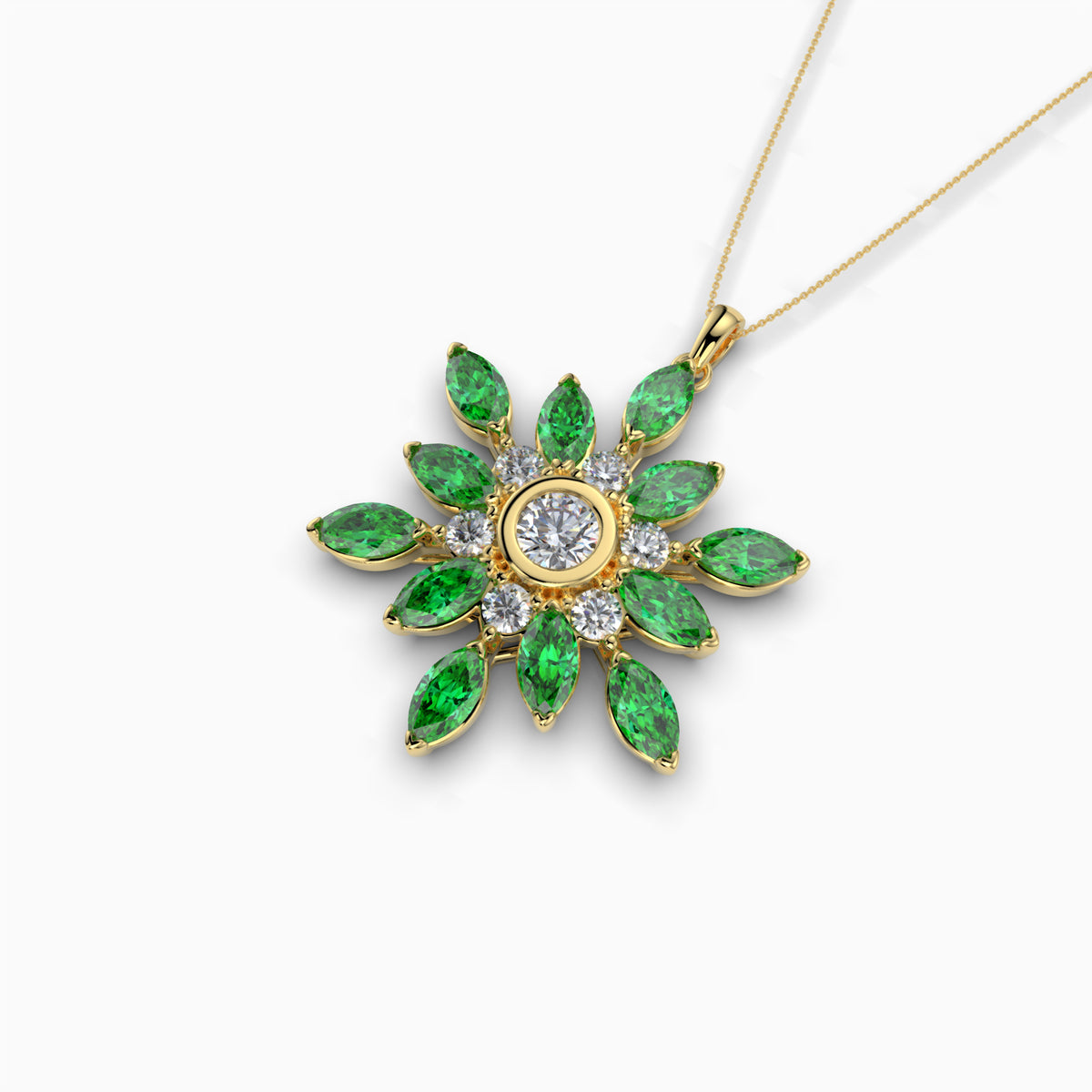 Garnet Tsavorite Pendant - Kaylee