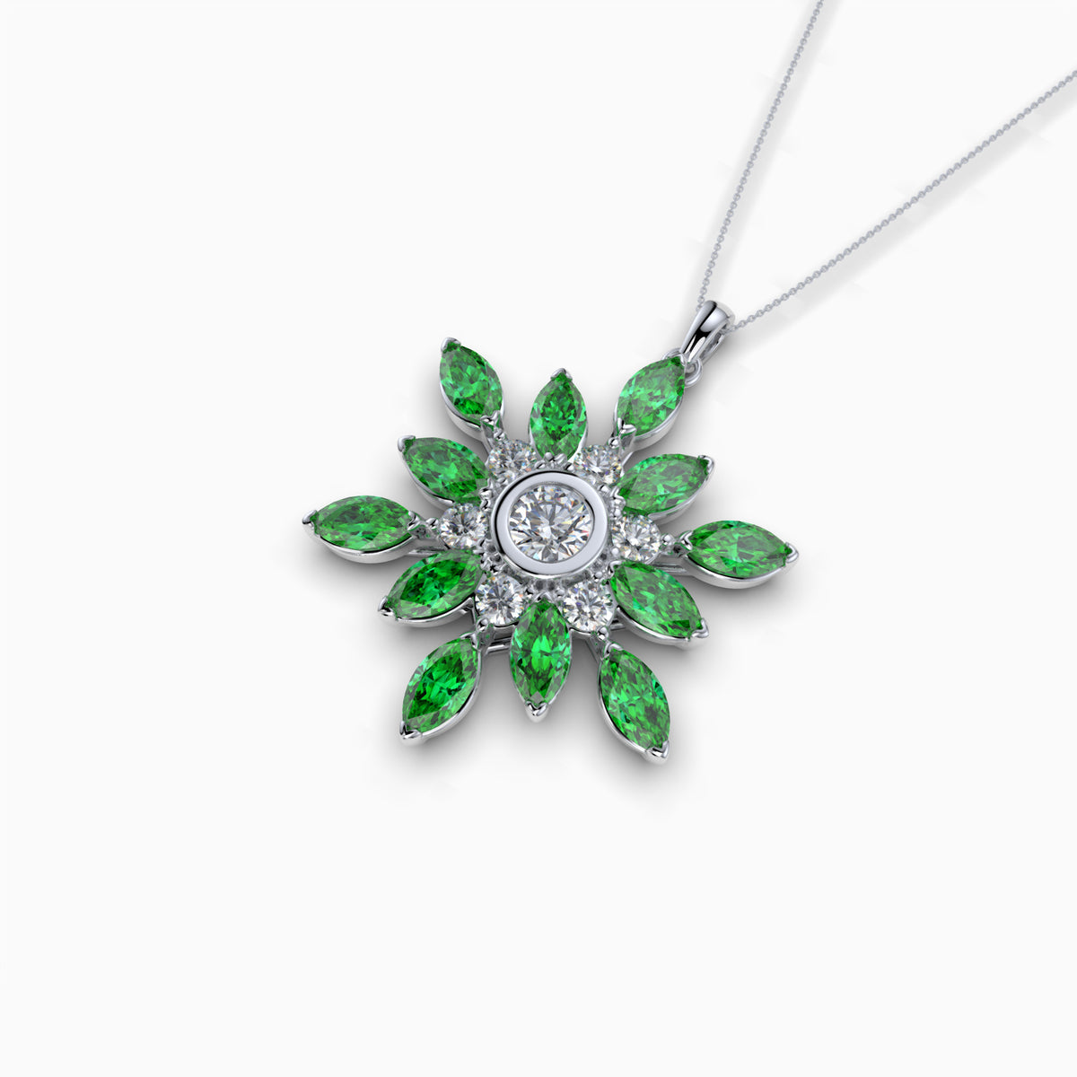 Garnet Tsavorite Pendant - Kaylee