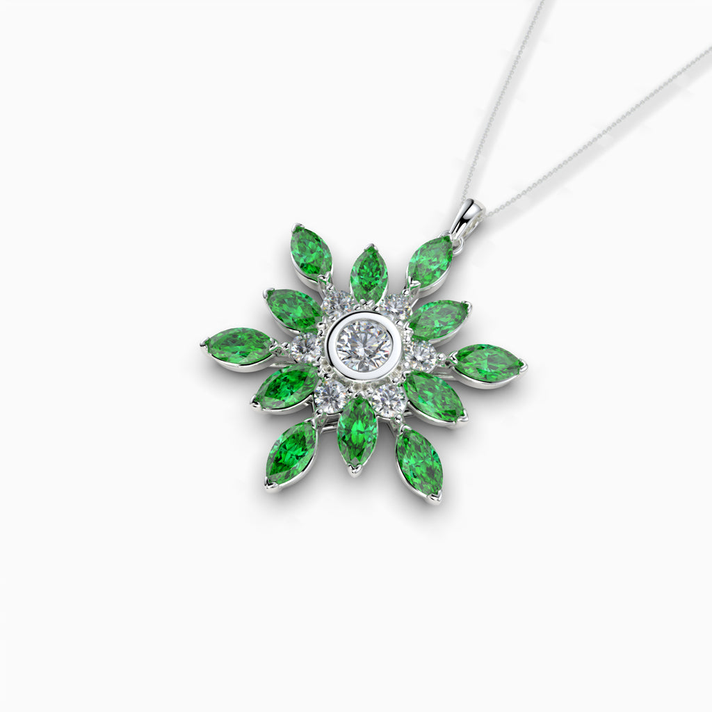 Garnet Tsavorite Pendant - Kaylee