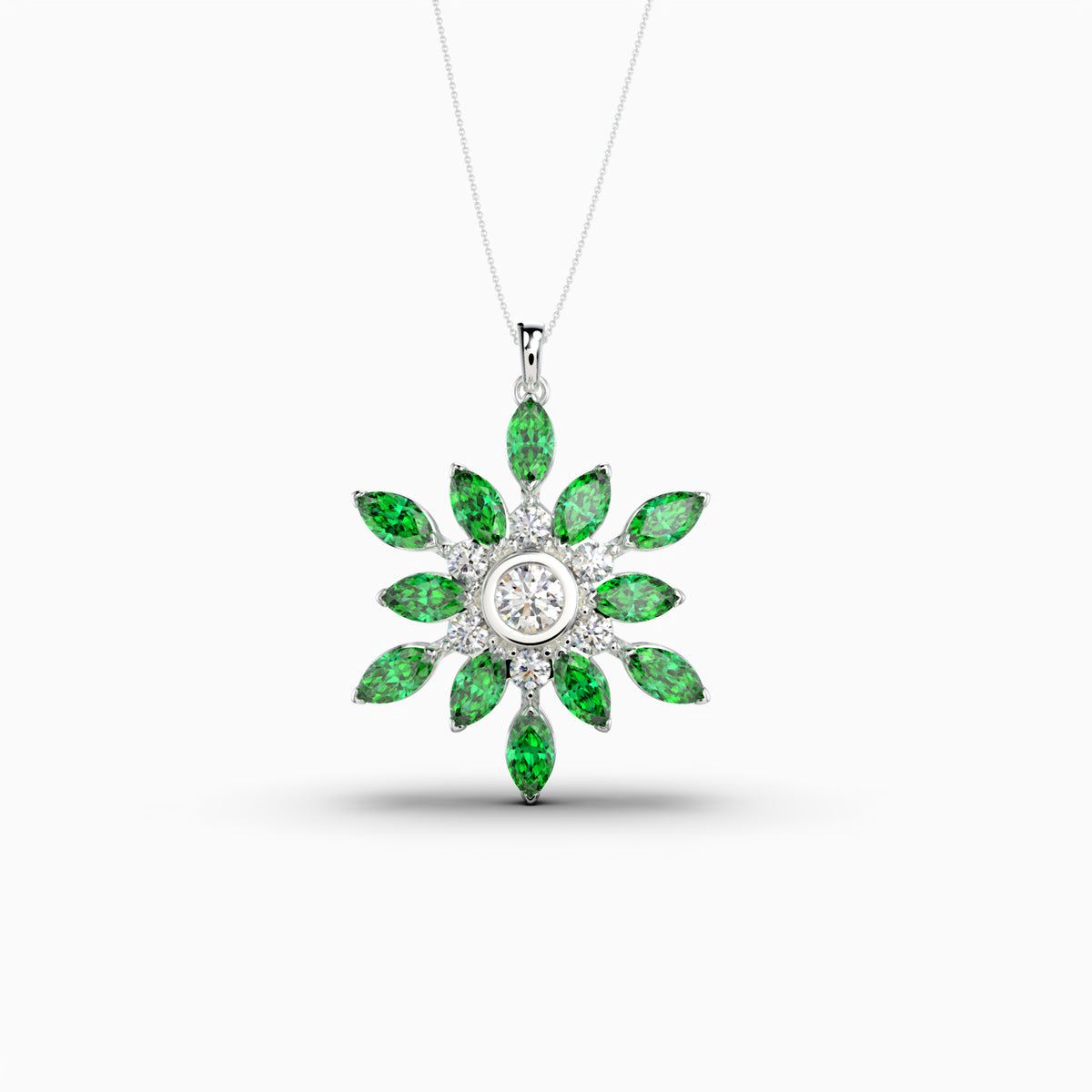 Garnet Tsavorite Pendant - Kaylee