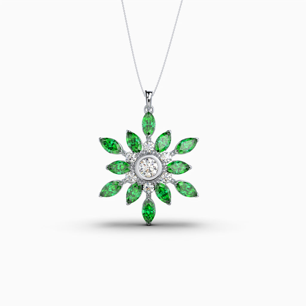 Garnet Tsavorite Pendant - Kaylee