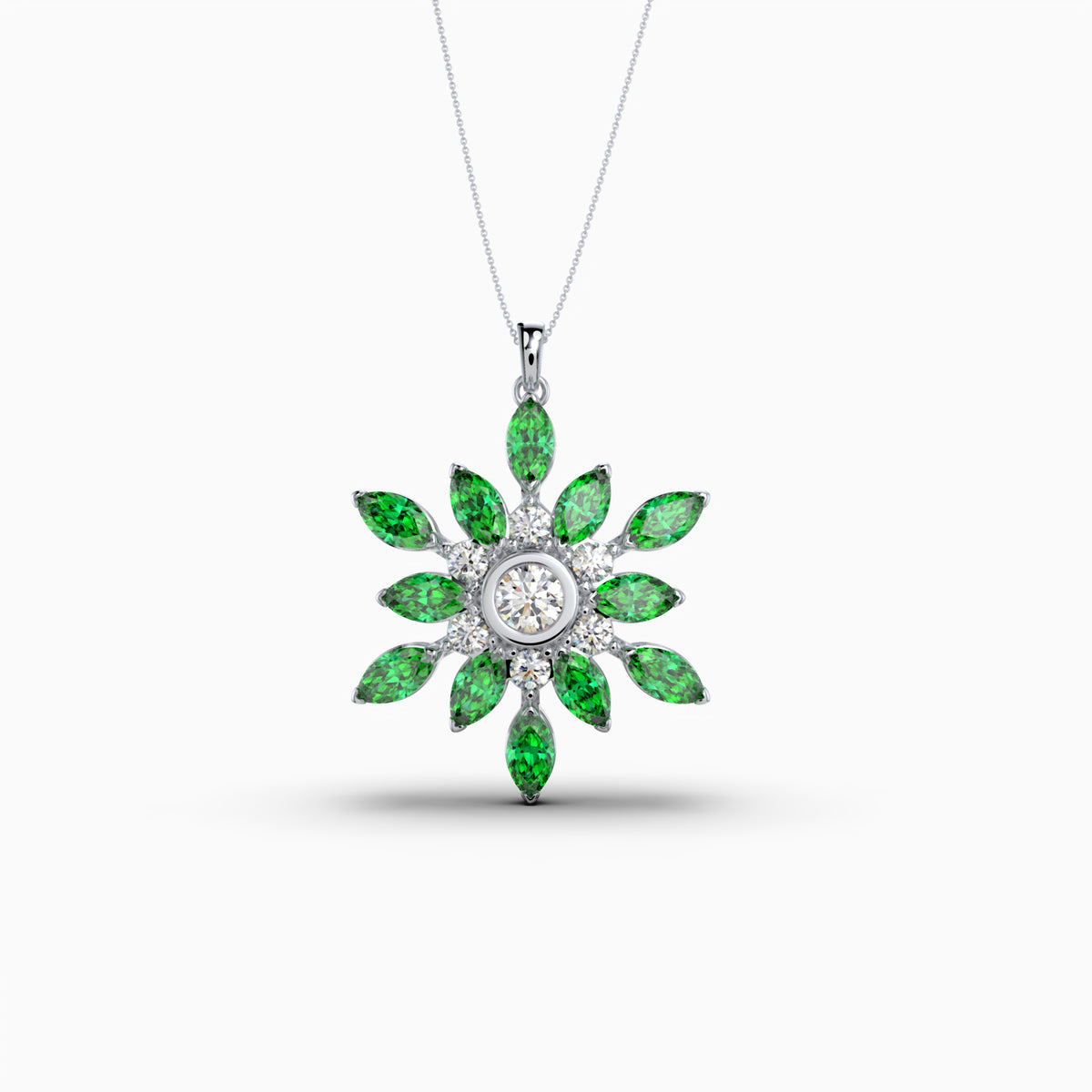 Garnet Tsavorite Pendant - Kaylee