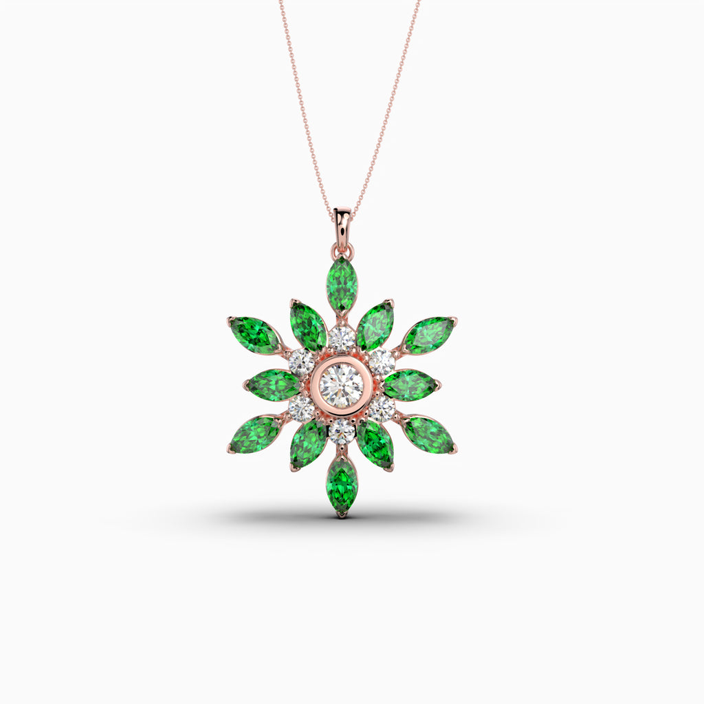 Garnet Tsavorite Pendant - Kaylee