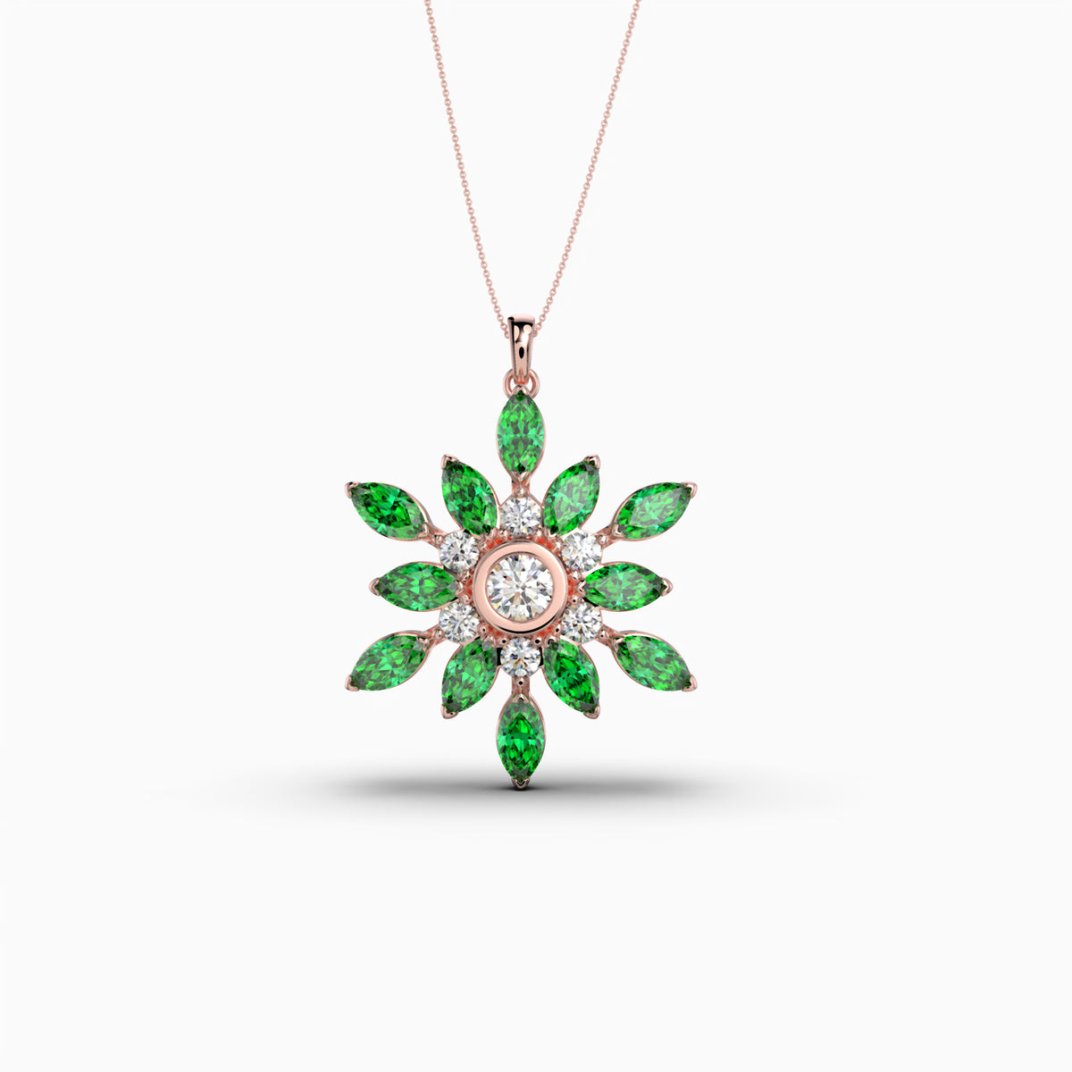 Garnet Tsavorite Pendant - Kaylee