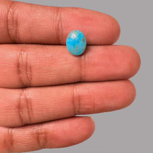 Gemstone Firoza 2.74 Carats 10 x 8.1 x 4.7 mm in Oval