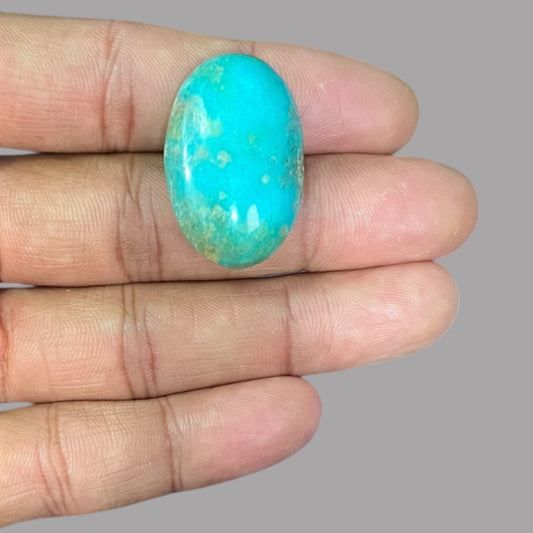 Gemstone Firoza 36.19 Carats 31.2 x 20.5 x 9.6 mm in Oval