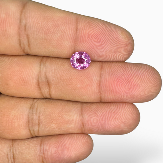 Genuine Pink Sapphire 1.61 Carats Oval Cut