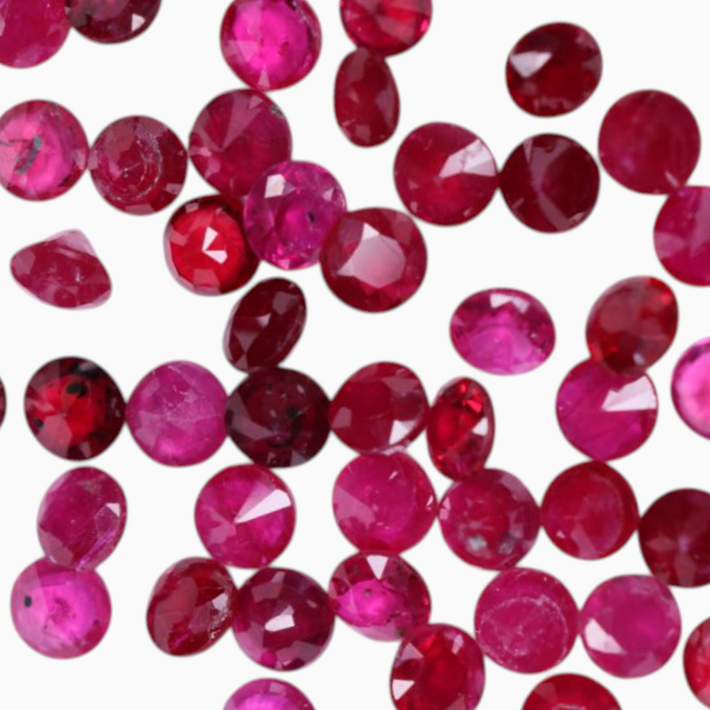 Buy Ruby Gemstone For Sale In Round Shape 8.04 Carats Size 3mm