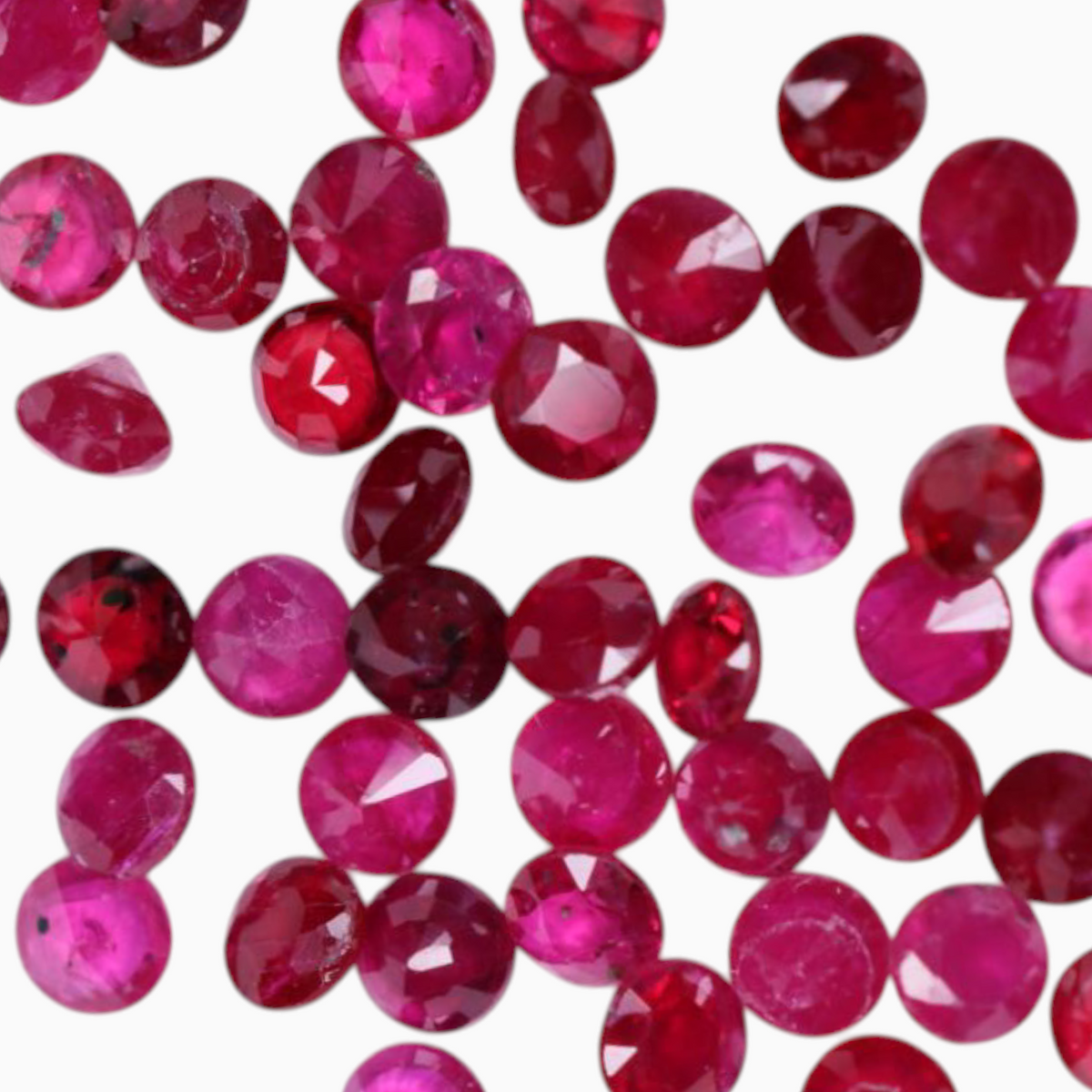 Buy Ruby Gemstone For Sale In Round Shape 8.04 Carats Size 3mm
