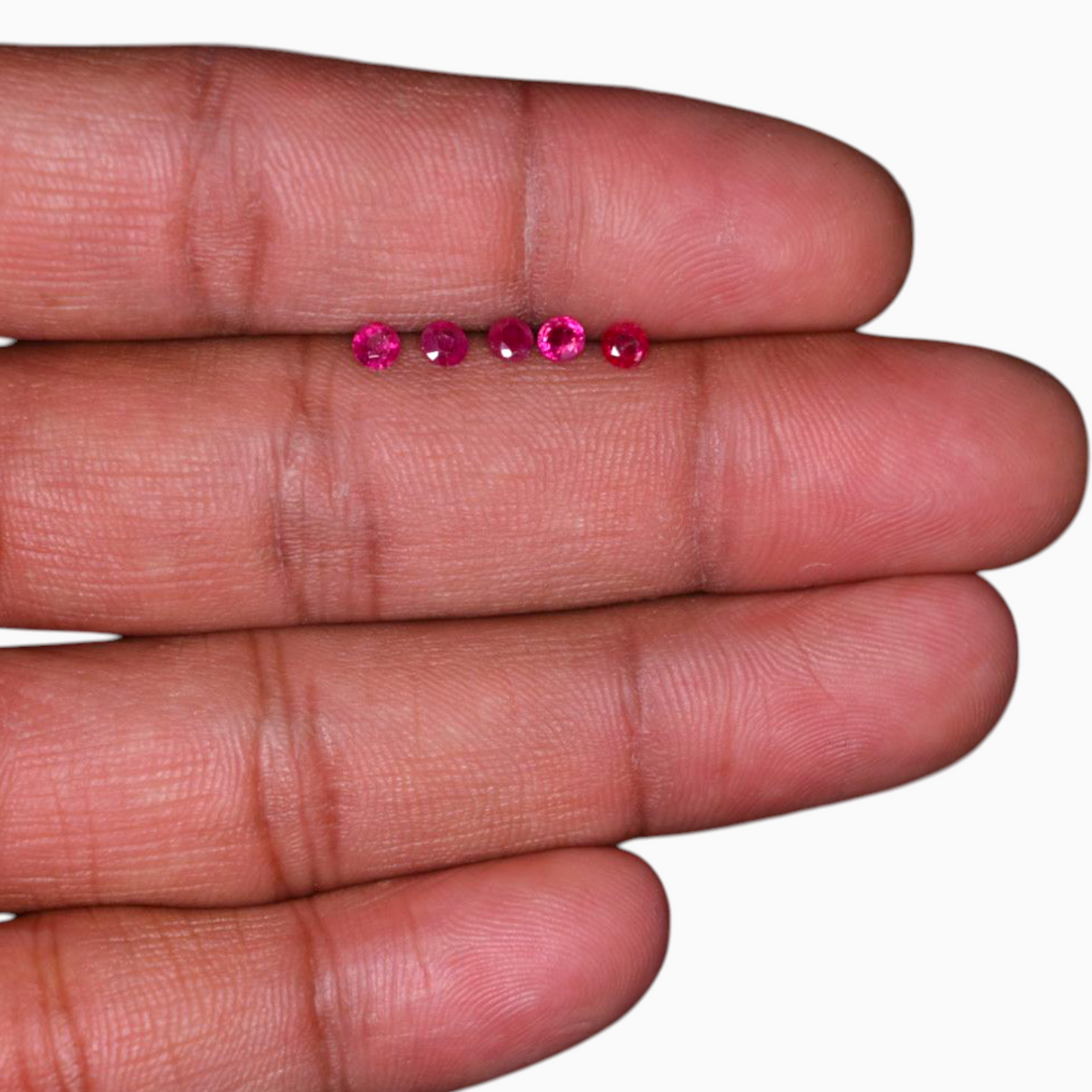 Buy Ruby Gemstone For Sale In Round Shape 8.04 Carats Size 3mm