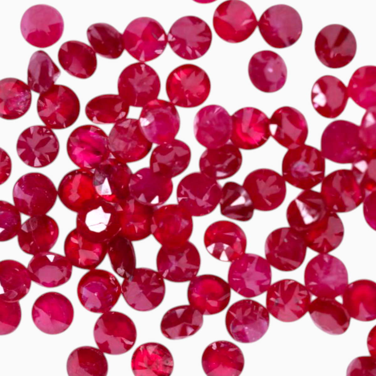 Genuine Rubies For Sale In Round Shape 9.72 Carats Size 2.8 to 2.9mm