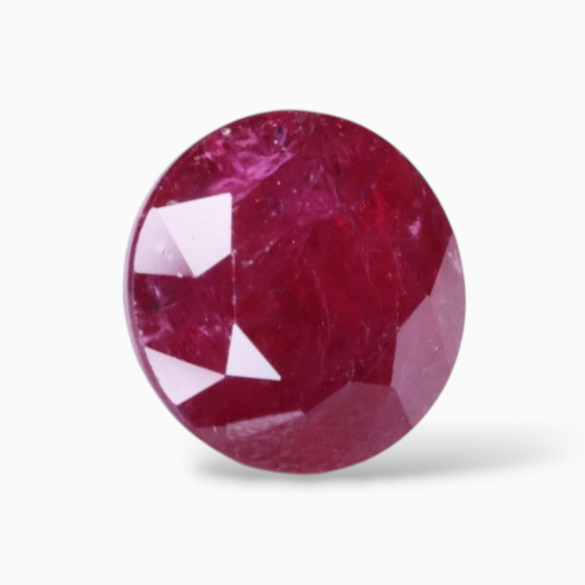 Genuine Ruby In  Round Shape 2.99 Carats 8.2mm Size