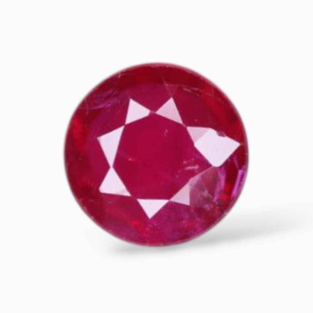 Genuine Ruby Stone 0.34 Carats Round Shape 4.4mm