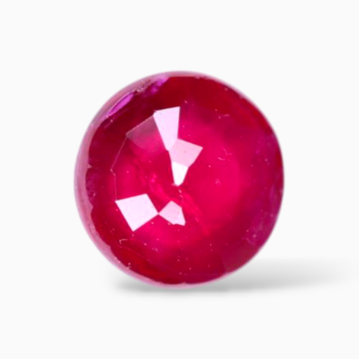 Genuine Ruby Stone 0.34 Carats Round Shape 4.4mm