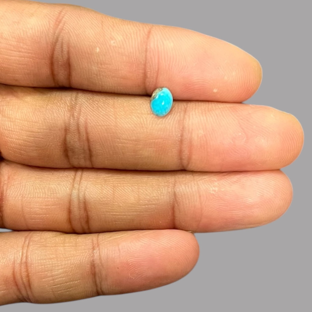 Genuine Turquoise 0.56 Carats 6.9 x 5.2 x 2.5 mm in oval
