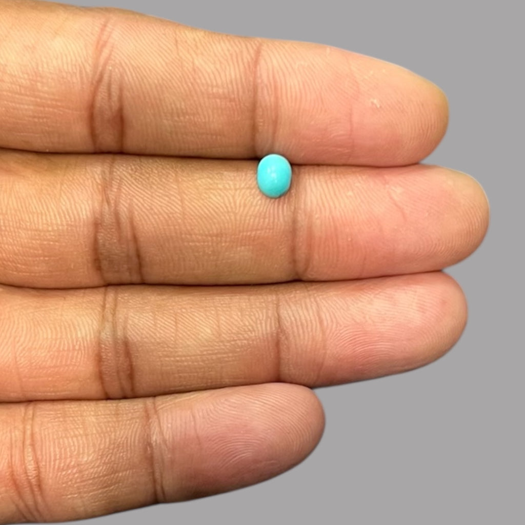 Genuine Turquoise 0.67 Carats 6.2 x 4.8 x 3.1 mm in Oval