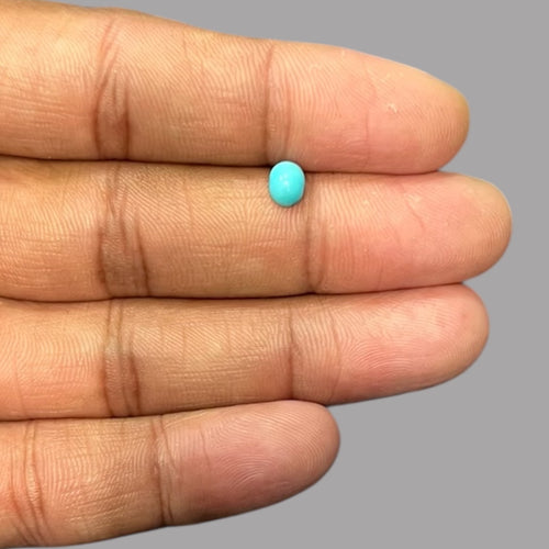 Genuine Turquoise 0.67 Carats 6.2 x 4.8 x 3.1 mm in Oval