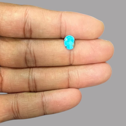 Genuine Turquoise 1.56 Carats 8.6 x 6.8 x 3 mm in oval