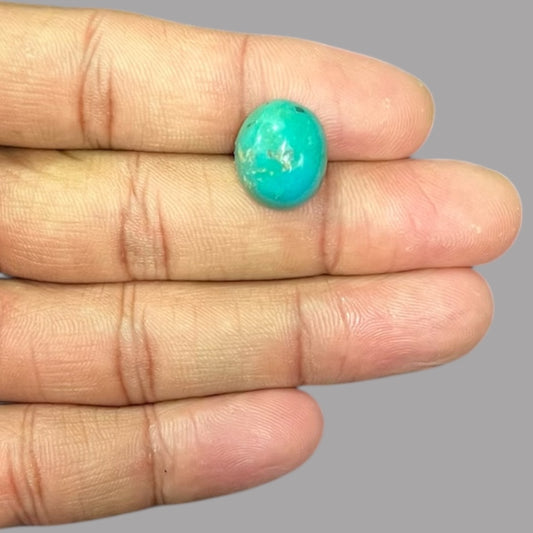 Genuine Turquoise 8.24 Carats 15.4 x 12.6 x 7.2 mm in Oval