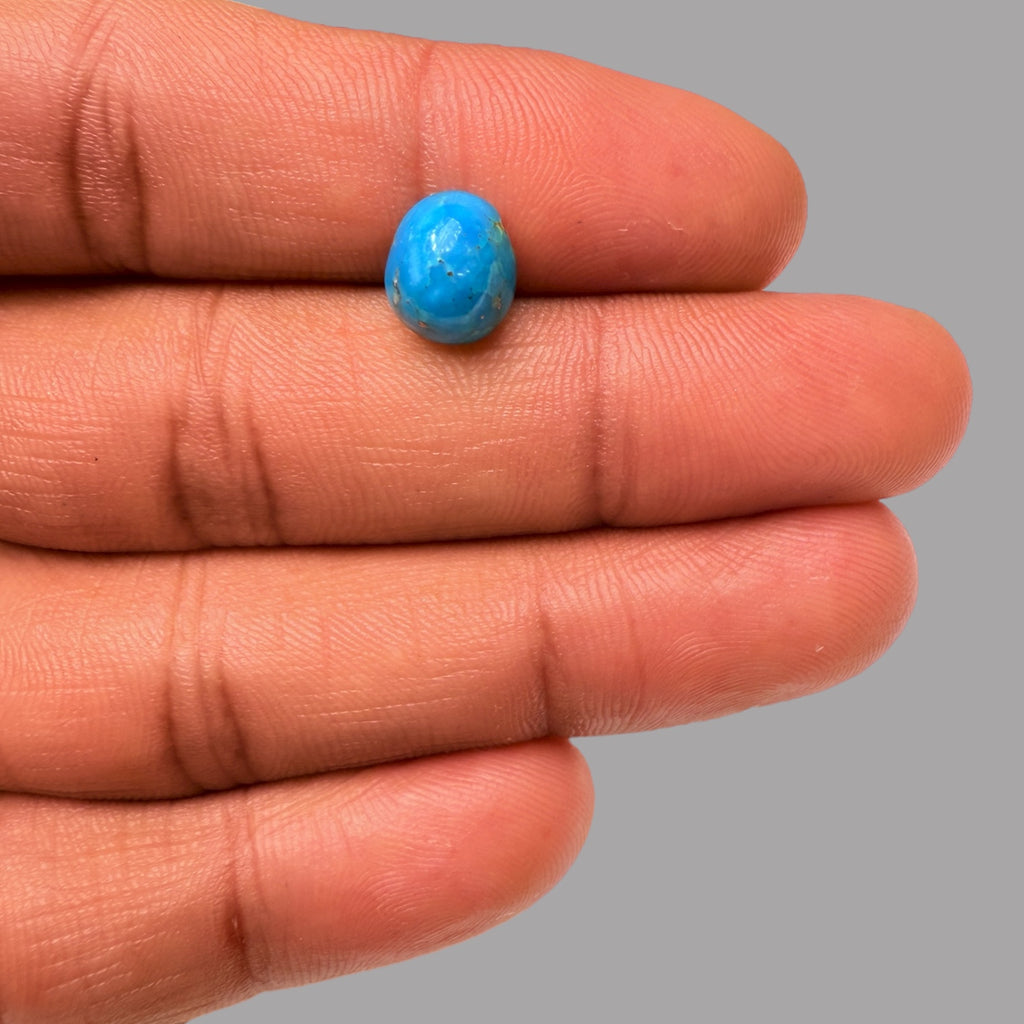 Genuine Turquoise Cabochon 3.17 Carats 10 x 8.5 x 5.5 mm in Oval