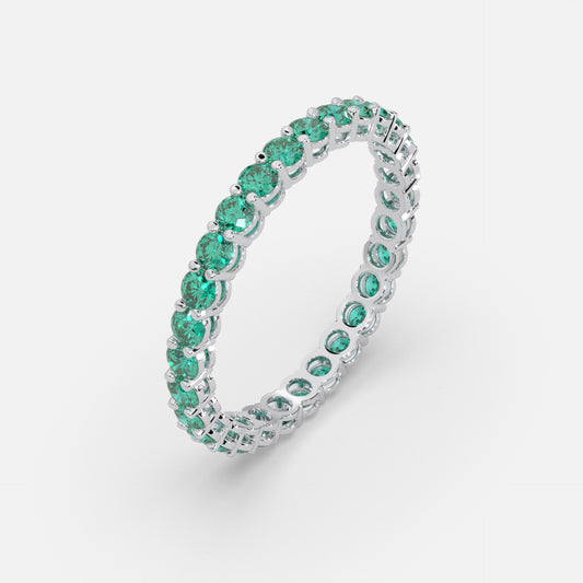 Ghadir Emerald Ring 18k White Gold