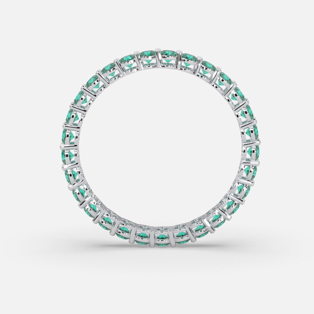 Ghadir Emerald Ring 18k White Gold