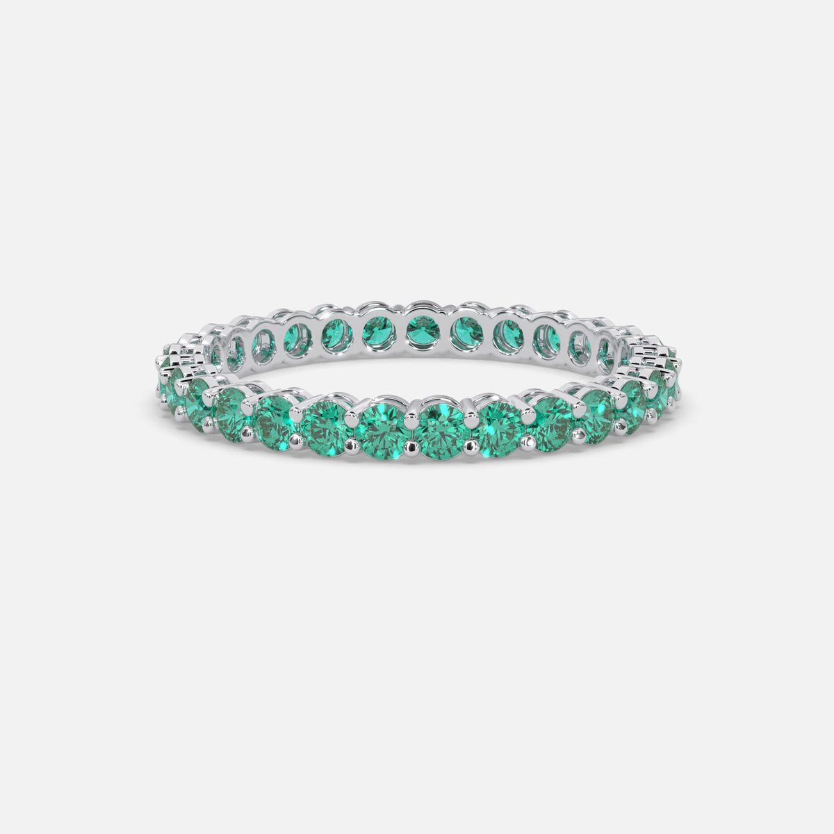 Ghadir Emerald Ring 18k White Gold