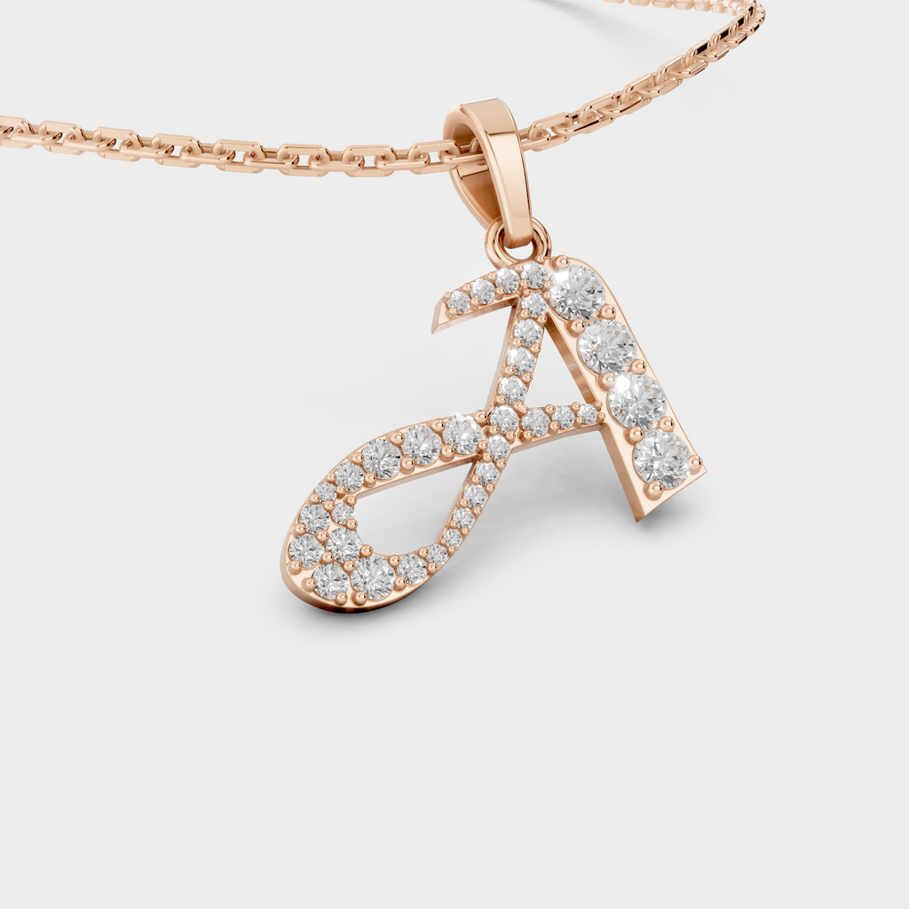 Gold A Letter Necklace