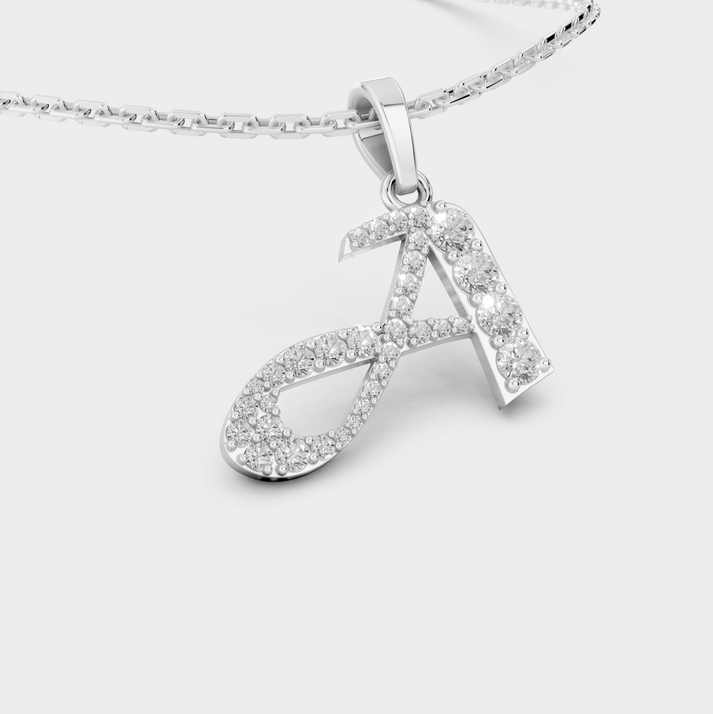 Gold A Letter Necklace