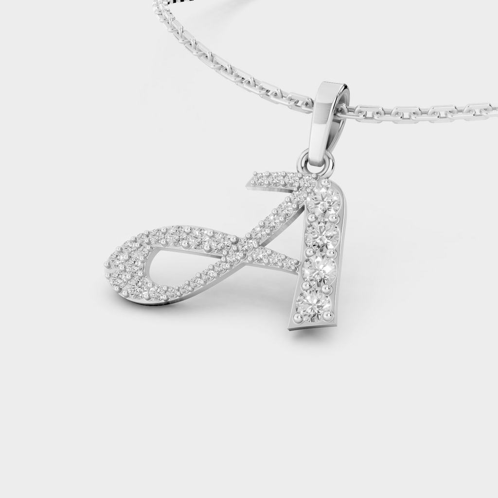 Gold A Letter Necklace