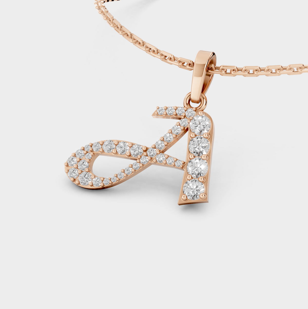 Gold A Letter Necklace