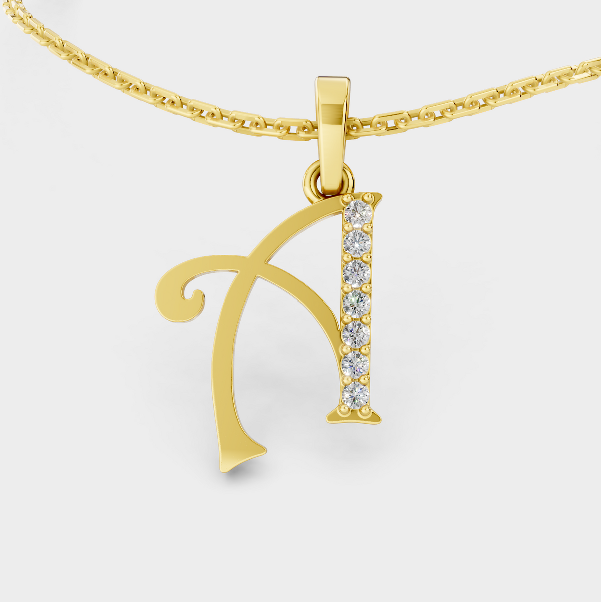 Gold Necklace With A Letter